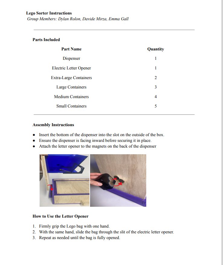 Lego Sorter assistive device — 7